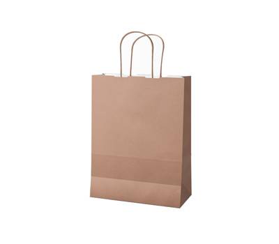 Shopper Twisted maniglie cordino 36 x 12 x 41 cm carta kraft rosa antico - 19864