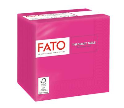 Tovagliolo - carta - 24 x 24 cm - 2 veli - fucsia - conf. 100 pezzi - Fato - 82545003 - 8000664523367 - DMwebShop