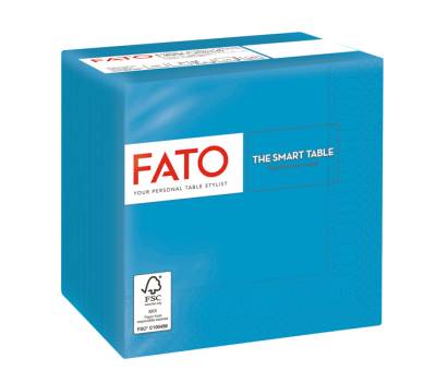 Tovagliolo - carta - 24 x 24 cm - 2 veli - turchese - conf. 100 pezzi - Fato - 82232003 - 8000664523206 - DMwebShop