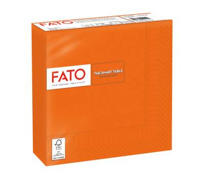 Tovagliolo - carta - 33 x 33 cm - 2 veli - arancio - conf. 50 pezzi - Fato - 82621400 - 8000664217914 - DMwebShop