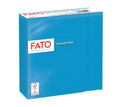 Tovagliolo - carta - 33 x 33 cm - 2 veli - turchese - conf. 50 pezzi - Fato - 82623100 - 8000664262310 - DMwebShop