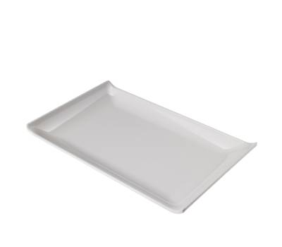 Piatto rettangolare - 23 x 14 x 2,6 cm - melamina - bianco - Leone - T8157 - 8024112005953 - DMwebShop