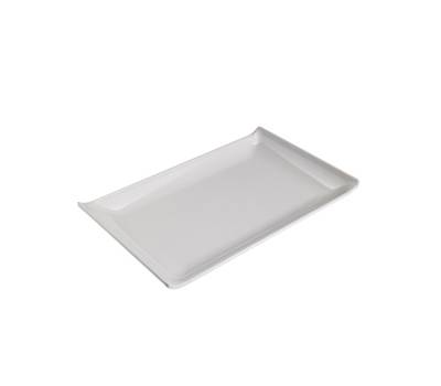 Piatto rettangolare - 28,6 x 18 x 2,8 cm - melamina - bianco - Leone - T8158 - 8024112005960 - DMwebShop