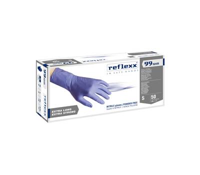 Guanti in nitrile ultra resist R99 - manichetta lunga - taglia S - indaco - conf. 50 pezzi - Reflexx - R99/S(7) - 8032891632031 - DMwebShop