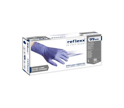 Guanti in nitrile ultra resist R99 - manichetta lunga - taglia L - indaco - conf. 50 pezzi - Reflexx - R99/L(9) - 8032891632055 - DMwebShop