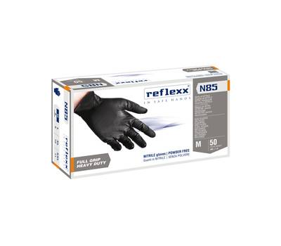Guanti in nitrile N85B - ultra resistenti - taglia M - nero - conf. 50 pezzi - Reflexx - N85B/M(8) - 8032891634059 - DMwebShop Guanti in nitrile N85B - ultra resistenti - taglia M - nero - conf. 50 pezzi - Reflexx - N85B/M(8) - 8032891634059 - DMwebShop