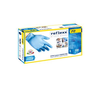 Guanti in nitrile foodline R72 - taglia S - azzurro - conf. 100 pezzi - Reflexx - R72-S(7) - R72/S(7) - 8032891633298 - DMwebShop