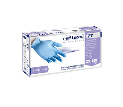 Guanti in nitrile R77100 - tg XS - azzurro - conf. 100 pezzi - Reflexx - R77100/XS(6) - 8032891633465 - DMwebShop