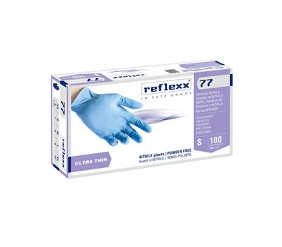 Guanti in nitrile R77100 - taglia S - azzurro - conf. 100 pezzi - Reflexx - R77100/S(7) - 8032891633878 - DMwebShop