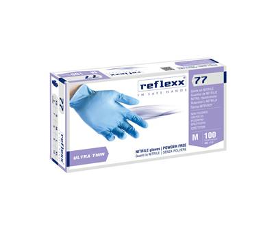 Guanti in nitrile R77100 - taglia M - azzurro - conf. 100 pezzi - Reflexx - R77100/M(8) - 8032891633892 - DMwebShop