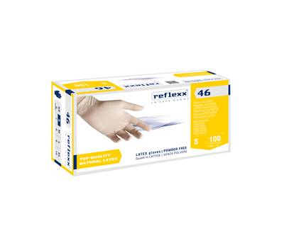 Guanti in lattice R46 - senza polvere - tg S - bianco - conf. 100 pezzi - Reflexx - R46/S(7) - 8032891631621 - DMwebShop