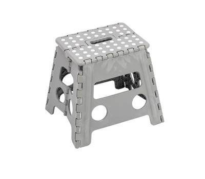 Sgabello alto Clic Clac - 30 x 22 x 32 cm - grigio - King Collection - S1407117/G - 8023755056445 - DMwebShop