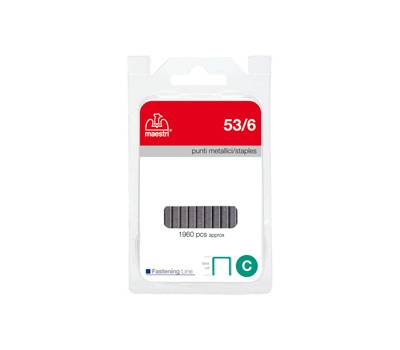 Punti zincati - 53/6 - 6 mm - metallo - conf. da 1960 punti - Romeo Maestri - 1110322 - 8005231434060 - DMwebShop