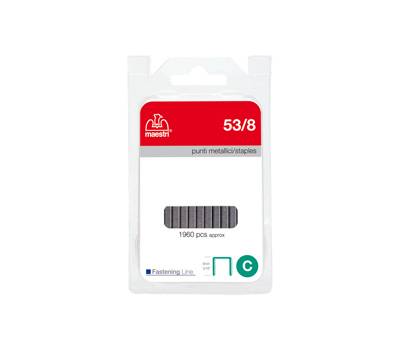 Punti zincati - 53/8 - 8 mm - metallo - conf. da 1960 punti - Romeo Maestri - 1110324 - 8005231434084 - DMwebShop