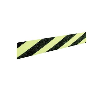 Striscia fotoluminescente antiscivolo - 5 x 8 cm - giallo-nero - Cartelli Segnalatori - L93415 - DMwebShop