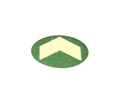 Bollo con freccia fotoluminescente adesiva diametro 6 cm giallo verde Cartelli Segnalatori L93061 - 27594