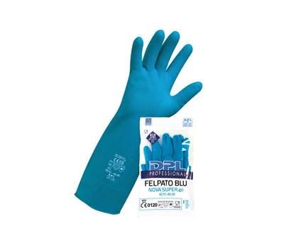 Guanti alimentari MPFB411 in lattice felpato taglia M blu - 27852