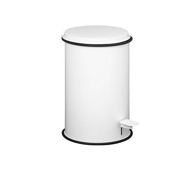 Pattumiera 5 lt acciaio inox bianco - 27998