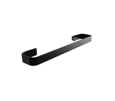 Portasalviette 35 x 6,5 cm acciaio inox verniciato nero - 27996