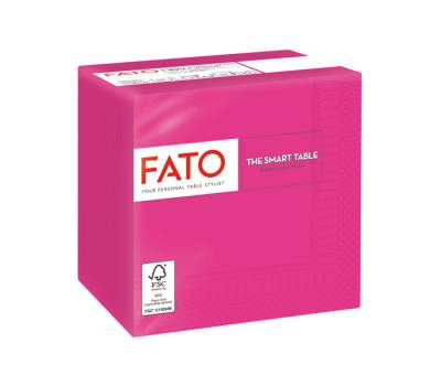 Tovagliolo carta 24 x 24 cm 2 veli fucsia - 27687