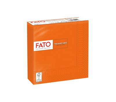 Tovagliolo carta 33 x 33 cm 2 veli arancio - 27684