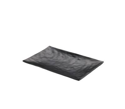 Vassoio rettangolare 24 x 13,8 x 2 cm melamina nero - 27977