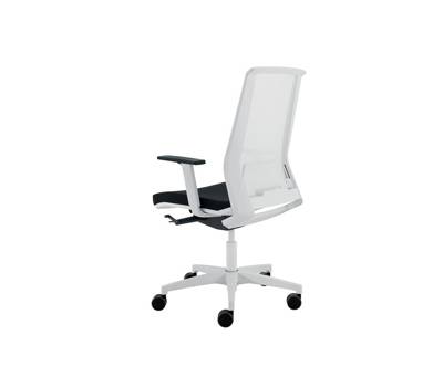 Poltrona semidirezionale Light LLB - con braccioli regolabili - nero-bianco - Unisit - LLB/BR/HN - DMwebShop