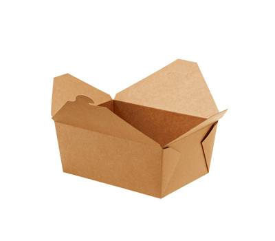 Contenitori rettangolari da asporto - 21 x 16 x 9 cm - carta kraft/PE - avana - conf. 40 pezzi - Leone - H0712 - 8024112005540 - DMwebShop