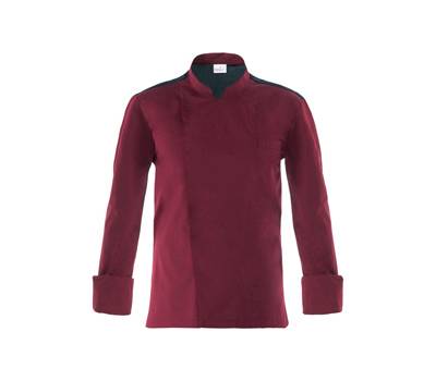 Giacca da cuoco Raul - a manica lunga - taglia L - bordeaux - Giblor's - Q8GX0105-U35-L - 8058045581666 - DMwebShop