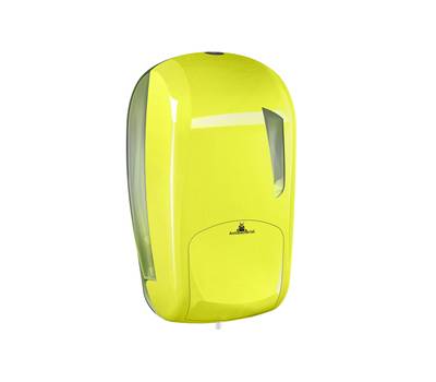 Dispenser per sapone liquido Skin - 232 x 114 x 124 mm - capacita' 1 lt - giallo fluo - Mar Plast - A91201FAB - 8020090095986 - DMwebShop