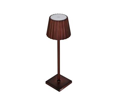 Lampada - da tavolo - a LED - 10 x 10 x 38 cm - alluminio-pmma - ruggine - King Collection - L1776621 - 8023755058159 - DMwebShop