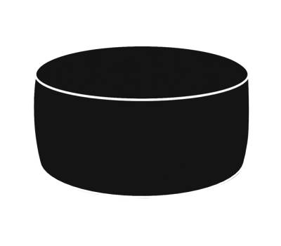 Pouf Ottoman - 23 x 53 cm - nero - King Collection - P1816011 - 8023755053871 - DMwebShop