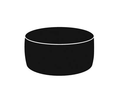 Pouf Ottoman - 23 x 53 cm - nero - King Collection - P1816011 - 8023755053871 - DMwebShop