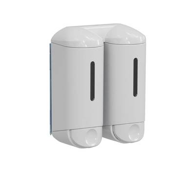Dispenser a muro Double Shower Small - per hotel - 0,17 lt - bianco - Mar Plast - A94601 - 8020090101076 - DMwebShop