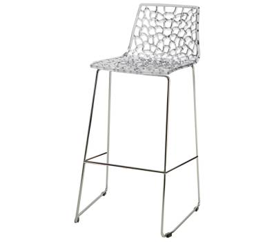 Sgabello Spider Fix - 44 x 53 x 96 cm - policarbonato - trasparente - conf. 4 pezzi - Grandsoleil - S2801TR - 23PR000350 - DMwebShop