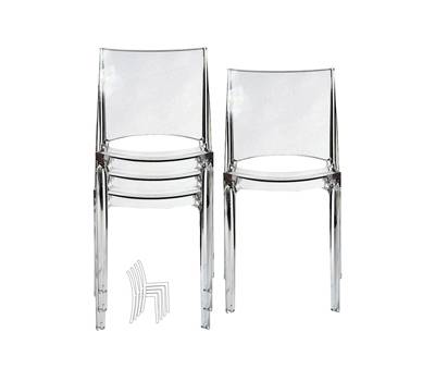 Sedia B-side - 48 x 50 x 81,5 cm - policarbonato - trasparente - conf. 4 pezzi - Grandsoleil - S6315TR - S6315TR4ZO - DMwebShop
