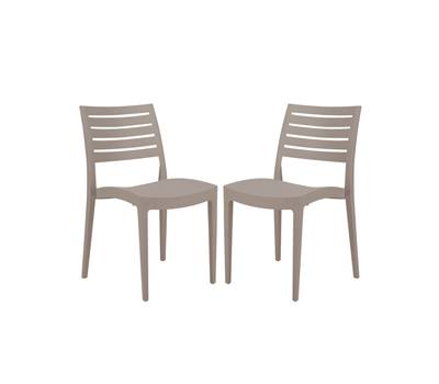 Sedia Firenze - 49 x 51 x 80 cm - polipropilene - juta - conf. 2 pezzi - Grandsoleil - S6227J - 23PR000353 - DMwebShop