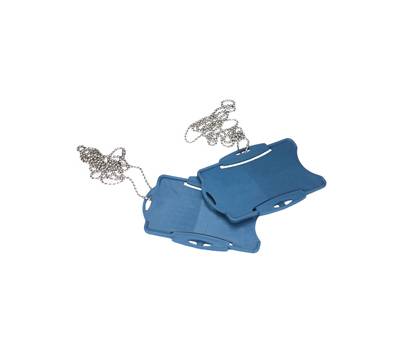 Portabadge detectabile - con catenella - blu - conf. 25 pezzi - No Brand - G0655 - 212A65A55P01 - DMwebShop