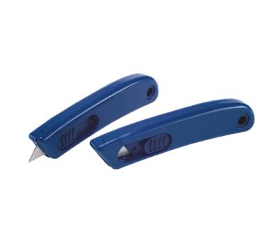 Cutter monouso detectabile - con lama retraibile - blu - No Brand - 1659 - 4002632917936 - DMwebShop
