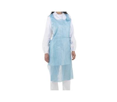 Grembiulino detectabile - in rotolo - taglia unica - PE - blu - conf. 100 pezzi - No Brand - 1660 - DMwebShop