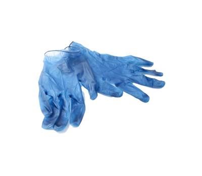 Guanti detectabili - senza polvere - taglia M - vinile - blu - conf. 100 pezzi - No Brand - 1661-M - 1661/M - DMwebShop