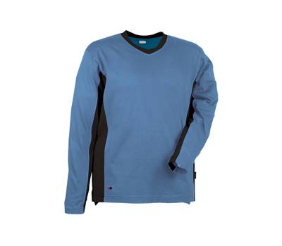 Maglietta Madeira - a maniche lunghe - taglia XL - celeste-nero - Cofra - V105-0-02-XL - 8023796058460 - DMwebShop