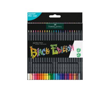 Matite colorate triangolare Black Edition - colori assortiti - conf.24 pezzi - Faber Castell - 116424 - 4005401164241 - DMwebShop