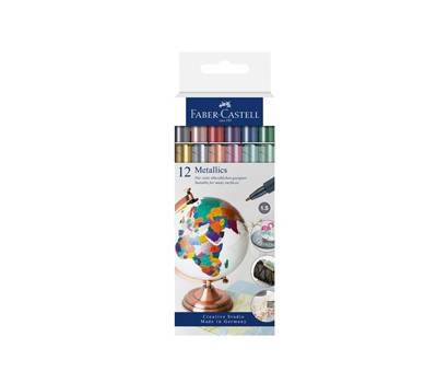 Marcatori - colori assoriti metallics - conf. 12 pezzi - Faber Castell - 160713 - 4005401607137 - DMwebShop