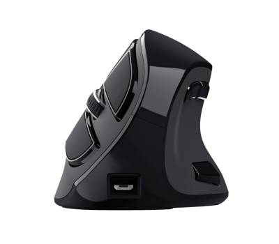 Mouse wireless ergonomico Voxx - ricaricabile - nero - Trust - 23731 - 8713439237313 - DMwebShop