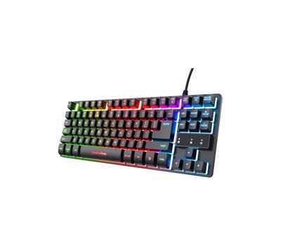 Tastiera gaming GX833 Thado - con illuminazione LED multicolore - metallo - nero - Trust - 24066 - 8713439240665 - DMwebShop