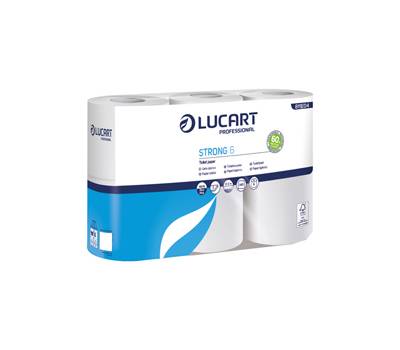 Carta igienica Strong 6 - 2 veli - 300 strappi - bianco - pacco 6 rotoli - Lucart - 811E04J - 8059399003392 - DMwebShop