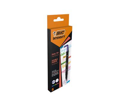 Evidenziatori dual tip Intensity - colori assortiti - conf. 6 pezzi - Bic - 503828 - 3086123681347 - DMwebShop Evidenziatori dual tip Intensity - colori assortiti - conf. 6 pezzi - Bic - 503828 - 3086123681347 - DMwebShop