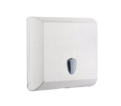 Dispenser asciugamani Woodplastic piegati a V e Z 300 x 136 x 290 mm bianco - 28280