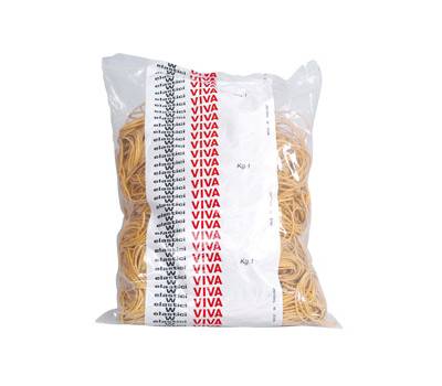 Elastici ad anello diametro 4 cm 1 kg gomma giallo Viva - 28739